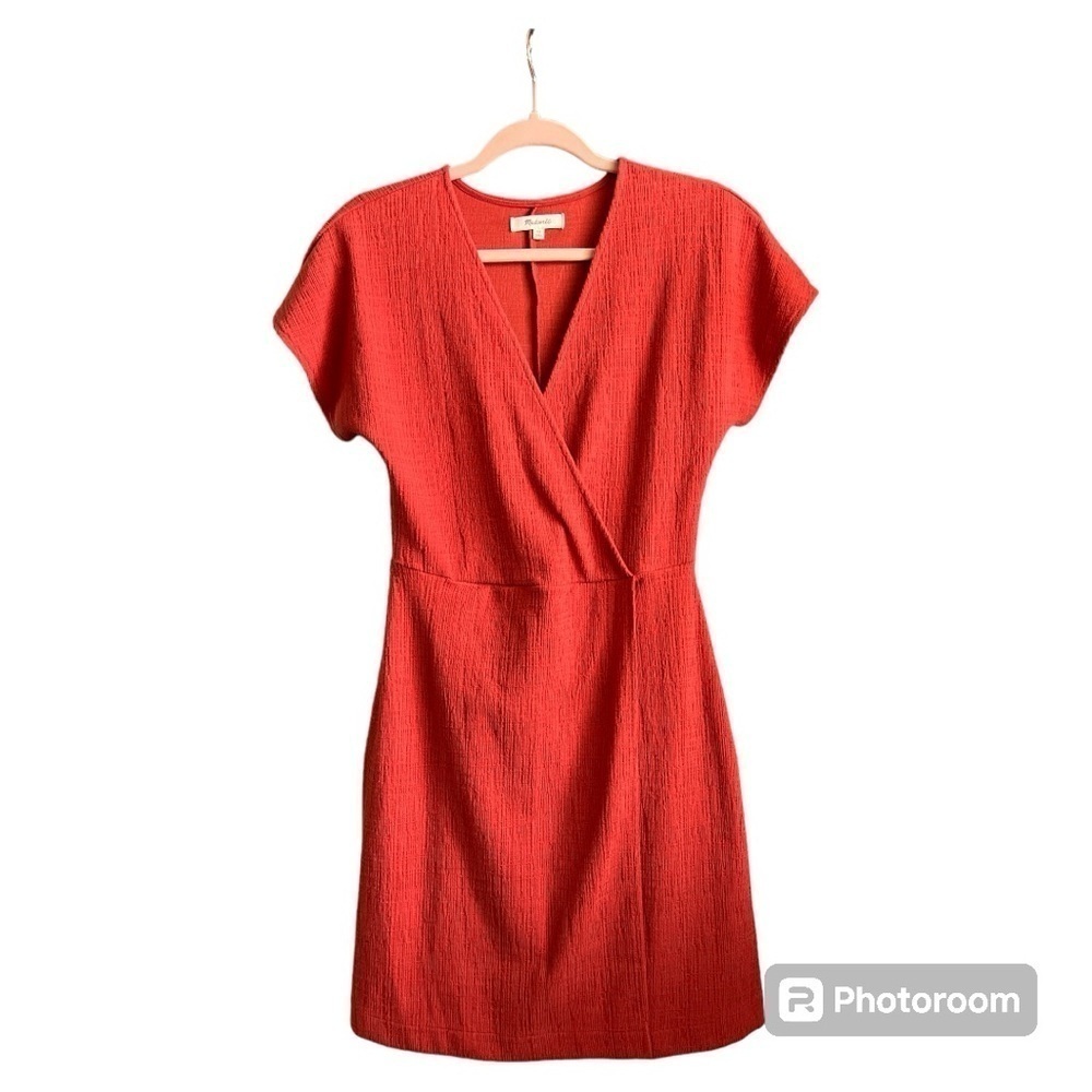Madewell EUC Cross-Front Flutter-Sleeve Mini Dress size XS - Picture 4 of 7